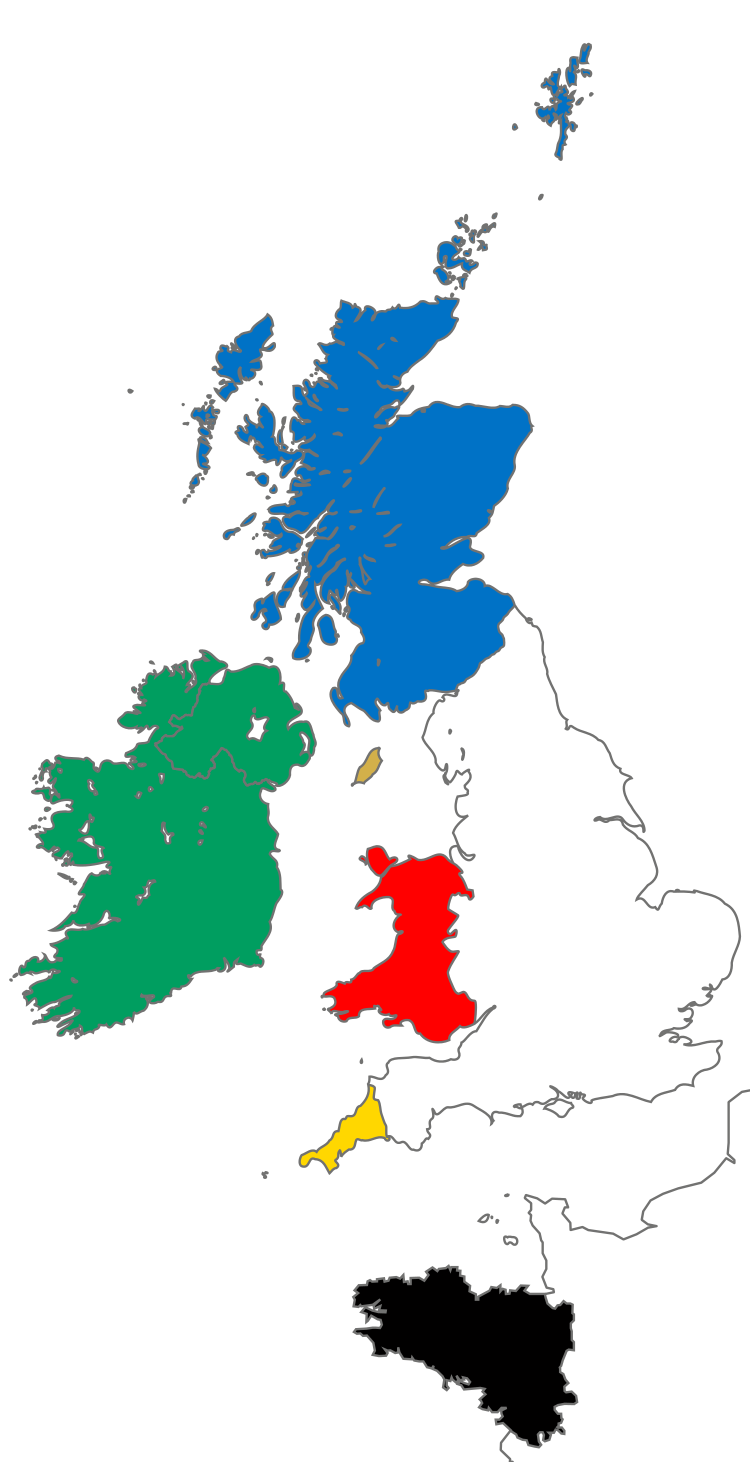 Map of Celtic Nations