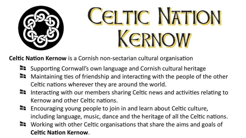Celtic Nation Kernow - Top part of Membership Form