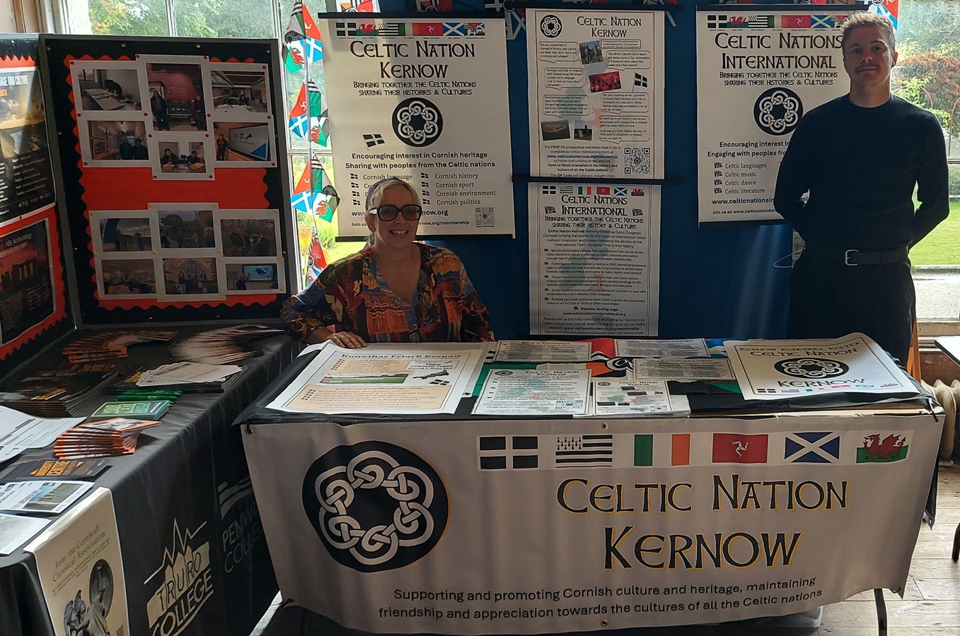 Celtic Nation Kernow stand all set up ready for the following days event