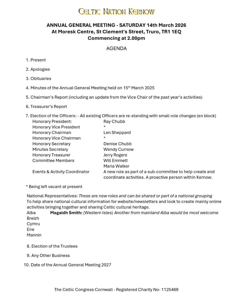 CNK AGM Agenda 2026
