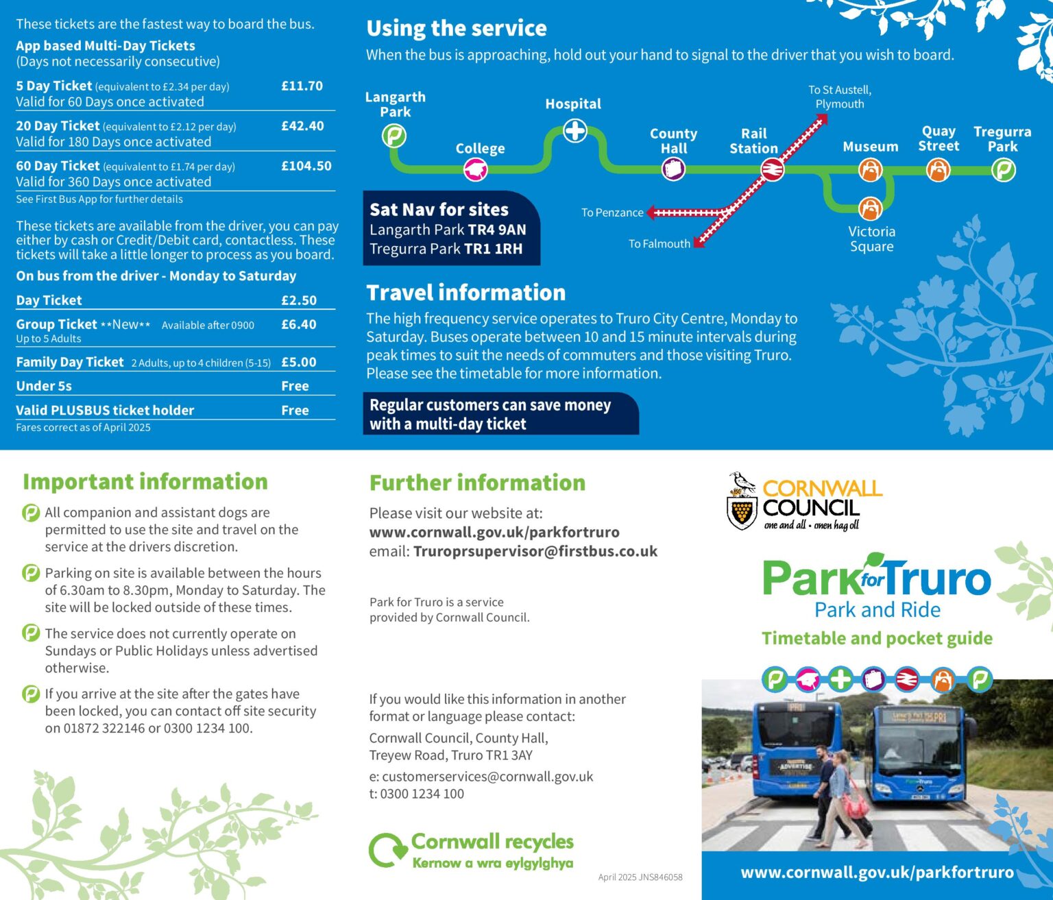 Truro - Park & Ride Timetable (General Info)